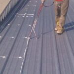 #5500 Seam Sealer on metal for seams and fasteners