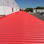 Metal coated with custom tinted #6000 Universal Roof Coating