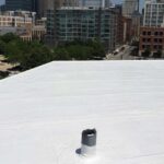 Granular Cap coated with Lucas #8000 High Solids silicone Roof Coating