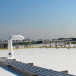 TPO coated with Lucas #8000 High Solids silicone Roof Coating